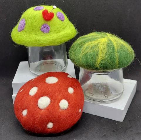 Felt Mushroom Jars