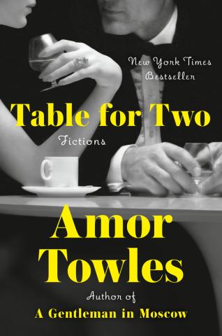 Cover of book showing a detail of two people at a table in black and white