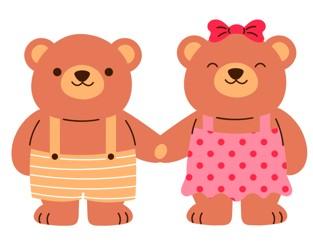 bears holding hands 