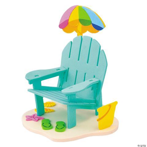 teal foam chair with umbrella 