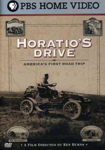 Cover showing a man driving in a vintage vehicle