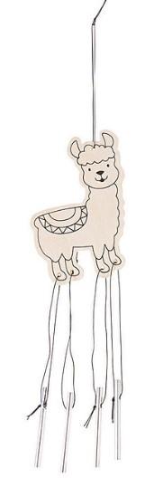 llama wooden wind chime